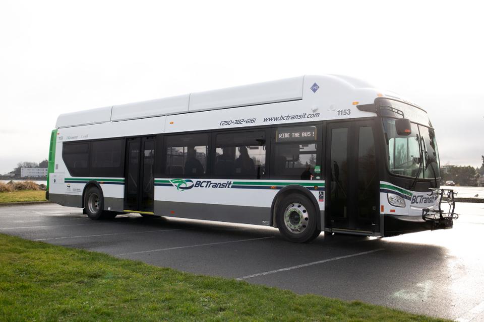 This is CNG powered bus in BC Transit